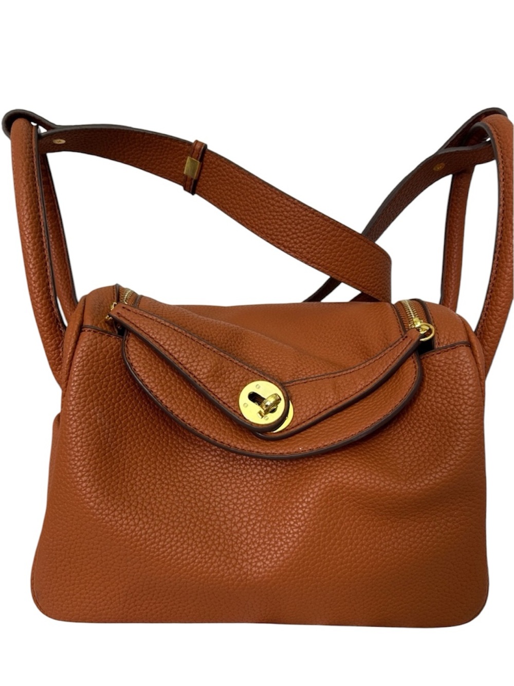 Designer Inspired H Lindy Bag Clemence Golden Caramel